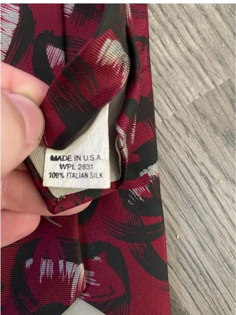 Stringbeans Red Printed Italian Silk Men’s Tie